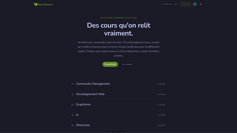 NowWeLearn - Plateforme de Cours en Ligne